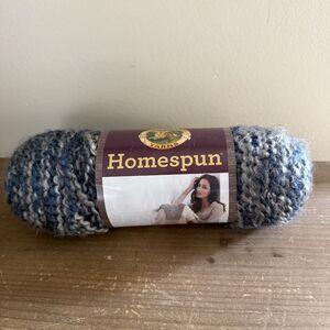 Lion Brand HOMESPUN Yarn BLUE MOON #602 Blue Silver Black, 6 oz. New